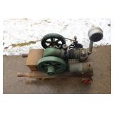 Unidentified Fan cooled, Hit & Miss engine complete w/ truck