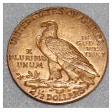 Back of 2 ½ Dollar gold coin