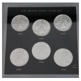 US Silver Eagle Year Set 1986- 1991