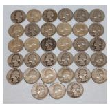 (33) George Washington Silver quarters