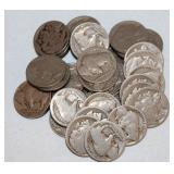 (36) Buffalo nickels