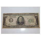 $500 Federal Reserve Bill