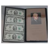 (6) $2 Federal Reserve Notes uncut