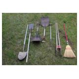 Shovels, rakes, brooms, etc. 