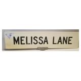 Authentic Melissa Lane Autographed Street Sign