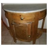 Antique Half-Moon Marble Top Commode Antique Half-Moon Marble Top Commode