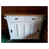 Kitchen Serving Cabinet on Casters Kitchen Serving Cabinet on Casters