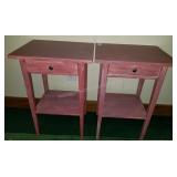 Pair of Hand Painted End Tables Pair of Hand Painted End Tables