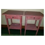 Pair of Hand Painted End Tables