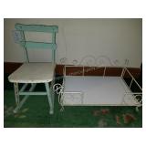Toddler Rocking Chair and Small Dog Iron Bed Toddler Rocking Chair and Small Dog Iron Bed