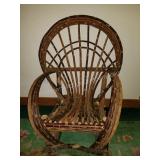 Handmade Willow Twig Rocking Chair Handmade Willow Twig Rocking Chair