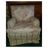 Beautiful Multi Floral and Striped Sofa Chair