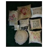 Group of 9 Different Throw Pillows