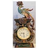 Jay Strongwater Luxury Peacock Miniature Clock Jay Strongwater Luxury Peacock Miniature Clock