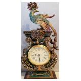 Jay Strongwater Luxury Peacock Miniature Clock