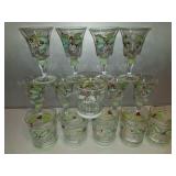 Hand Painted Holiday Cheer Drinking Glasses