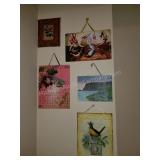 Group of 5 Colorful Wall Hangings