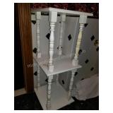 White Two Tier Wooden Whatnot Stand White Two Tier Wooden Whatnot Stand
