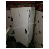 Very Cool White Distressed Upright Cabinet