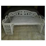 Breakfast in Bed Wicker Tray & Tray Table Overbed