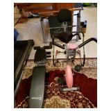 Sunny Exercise Bike, Fluidity and Sit Up Bench Sunny Exercise Bike, Fluidity and Sit Up Bench
