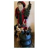 Primitive Santa Decoration and Xmas Tree Stands