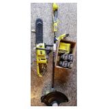 Ryobi 40 Volt Rechargable Weed Whacker & Chainsaw Ryobi 40 Volt Rechargable Weed Whacker & Chainsaw