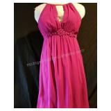 Verty Hot Pink Button Back Cocktail Dress - Small