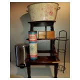 Whatnot Shelf, Decorative Tin, Waste Can and More