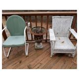 Outdoor Chairs, Planter & Stars & Moon Fire Pit