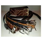 Group of 9 Belts including Designer Belt