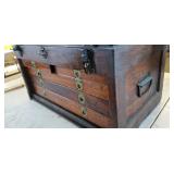 Antique Machinist Chest with Brass Corners and Pulls Antique Machinist Chest with Brass Corners and Pulls