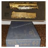 United Santa Fe 2-20-4 Brass HO Locomotive & Box