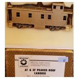 Oriental Limited AT&SF Peaked Roof Caboose- Brass