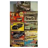 9 ct. AMT, Revell, Monogram Car Model Kits