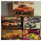 5 ct. AMT & Revell Car Model Kits