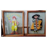 Ronald McDonald & Hamburgler Original Restaurant Windows