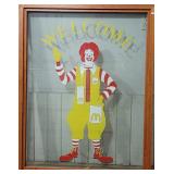 Vintage Ronald McDonald Original Restaurant Window Vintage Ronald McDonald Original Restaurant Window