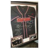 The Sopranos Cast Autographed Baseball Jersey with Certification 34" x 42.5"