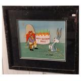 3611: Happy Birthday Bugs Animated Film Art. Hand Painted. 1990 Warner Bros. 17" x 19"