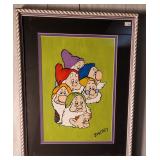 3646: Serial Killer John Wayne Gacy Original Oil Painting Disney 7 Dwarfs 15" x 19"