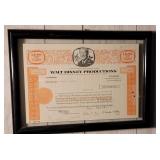 Walt Disney Productions Common Stock Certificate Walt Disney Productions Common Stock Certificate