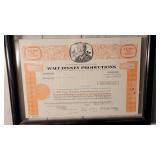 Walt Disney Productions Common Stock Certificate