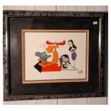 3634: Rocky & Bullwinkle Animation Cel circa 1988 17.5" x 18" 3634: Rocky & Bullwinkle Animation Cel circa 1988 17.5" x 18"