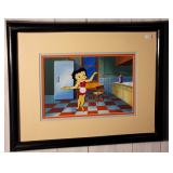 Lot 3652: Circa 1973 Betty Boop 409 Commercial Hand Painted Production Cel. 16x20"