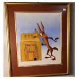 Custom Art! Wile E Coyote with Slot Machine with Note from Artist