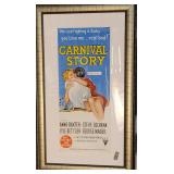 1954 Carnival Story Daybill Theatre Poster with Ticket Stub RKO 1954 Carnival Story Daybill Theatre Poster with Ticket Stub RKO