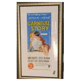 1954 Carnival Story Daybill Theatre Poster with Ticket Stub RKO