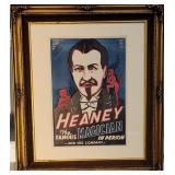 1920s Heaney the Famous Magician Theatre Window Card