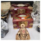 3724: Asian Memorabilia Group with Jewelry Boxes, Lighters, etc 3724: Asian Memorabilia Group with Jewelry Boxes, Lighters, etc